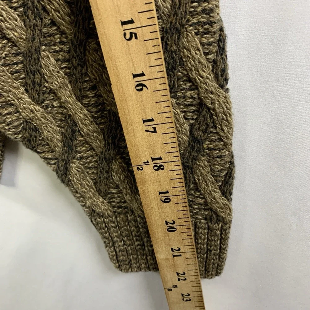 VTG 90s Mens Chunky 3D Basketweave Grandpa Sweater XL Earthy Grunge Granola USA